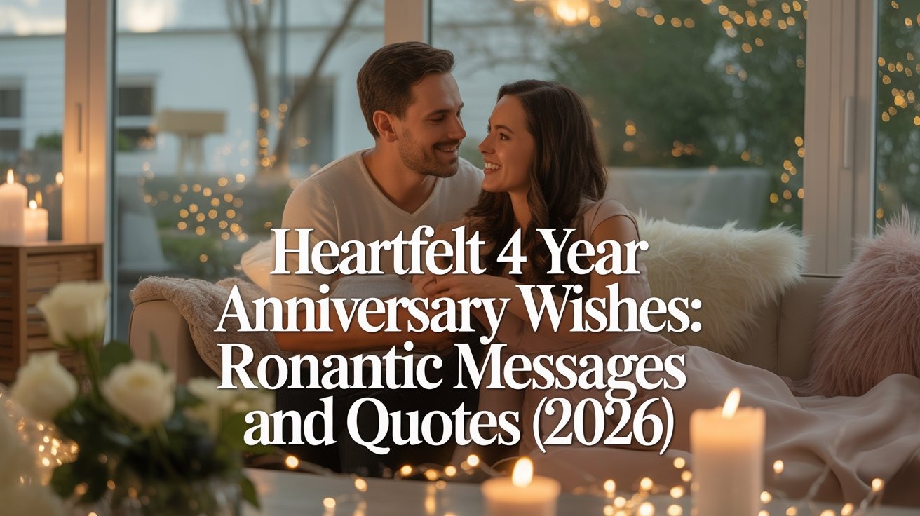 Heartfelt 4 Year Anniversary Wishes: Romantic Messages and Quotes (2026)