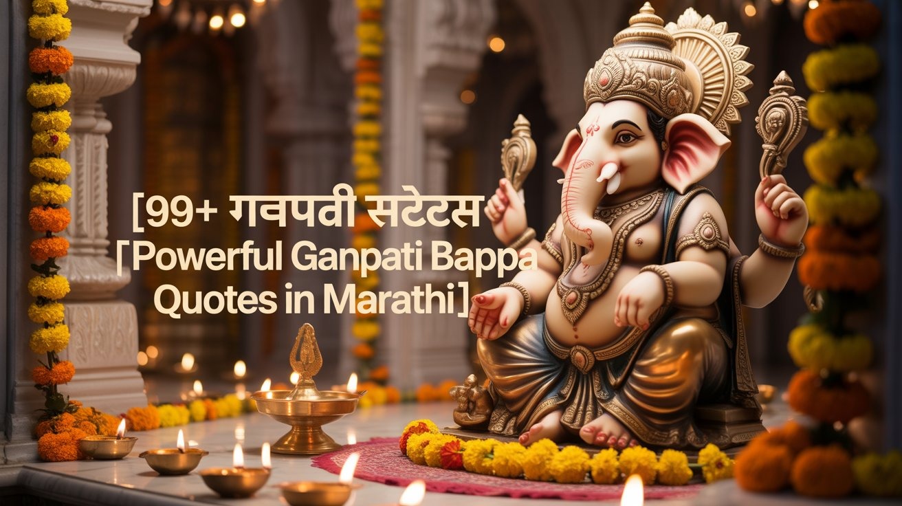 99+ गणपती स्टेटस | Powerful Ganpati Bappa Quotes in Marathi