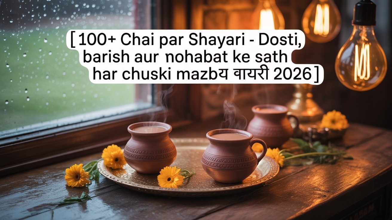 100+ Chai Par Shayari – Dosti, Barish aur Mohabbat Ke Sath Har Chuski Mein Jazbaat चाय शायरी 2026