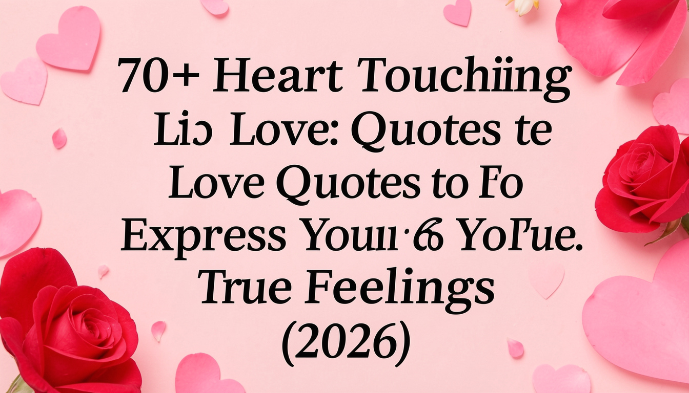70+ Heart Touching Love Quotes to Express Your True Feelings (2026)